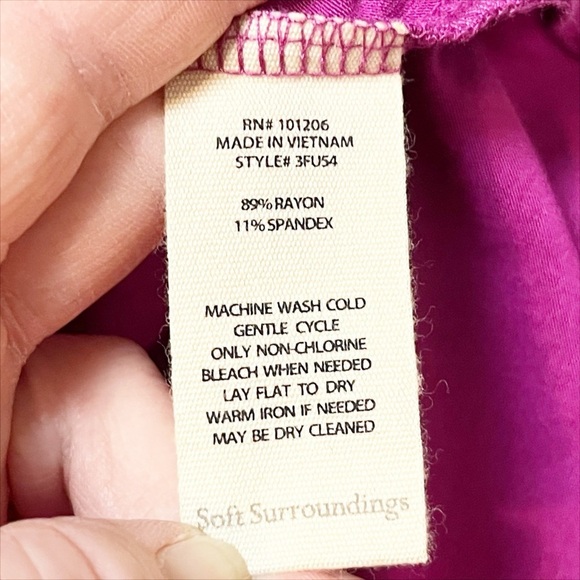 Soft Surroundings NWT Hyannis Faux Wrap Midi Dress Medium Petite MP stretch knit - Picture 12 of 12